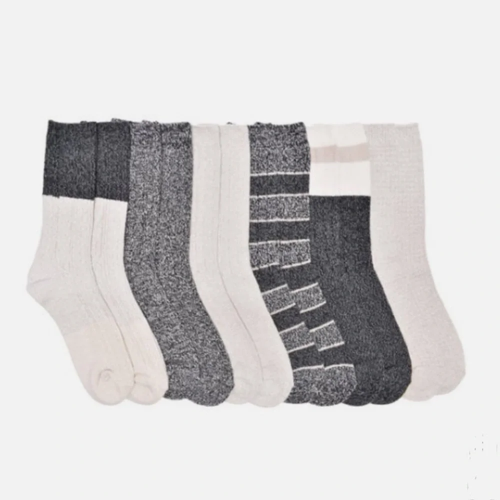 Lucky Brand Ladies Super Soft Boot Sock 6-Pair Black Recycled Polyester - Picture 2 of 4